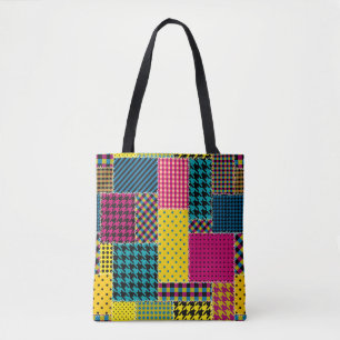Bolso De Tela Patrón de fondo sin inconvenientes. Parche geométr