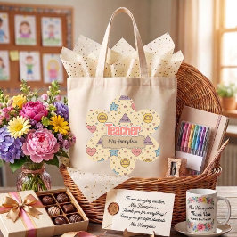 Bolso De Tela Patrón de formas matemáticas de maestra rosa