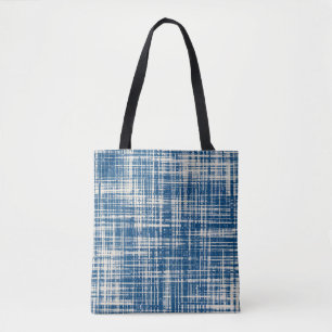 Bolso De Tela Patrón de franja de estilo azul marino