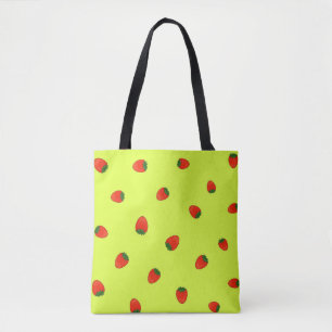 Bolso De Tela Patrón de fresa