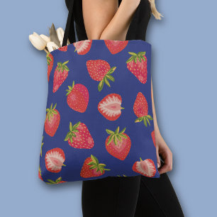 Bolso De Tela Patrón de fresa colorido