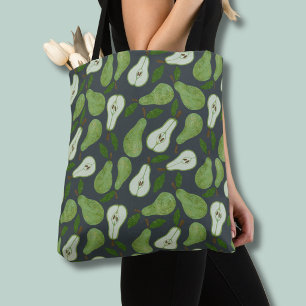 Bolso De Tela patrón de fruta de pera de huerta