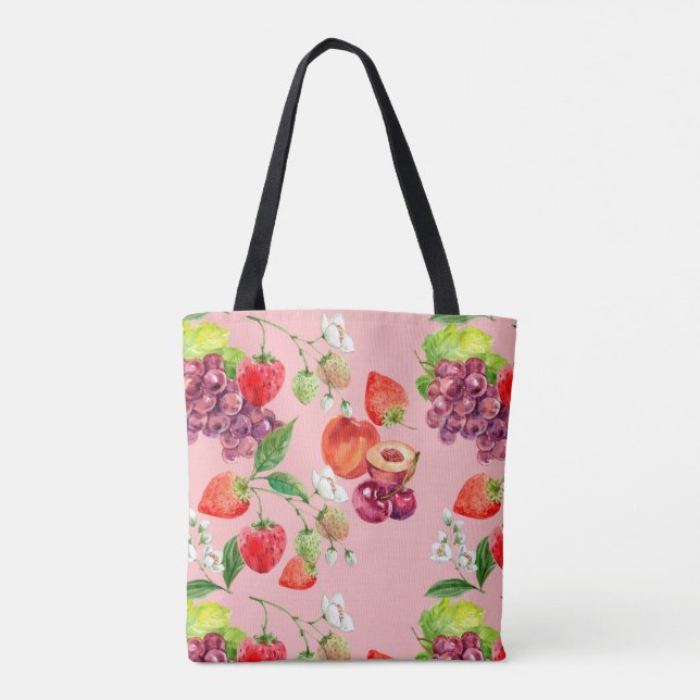 Bolso De Tela Patrón de frutas (Reverso)