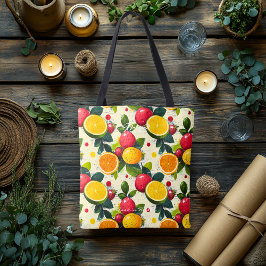 Bolso De Tela Patrón de Frutas Cítricas Frescas – Botánico Brill