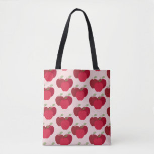 Bolso De Tela Patrón de Frutas Divertidas de Manzanas Frescas