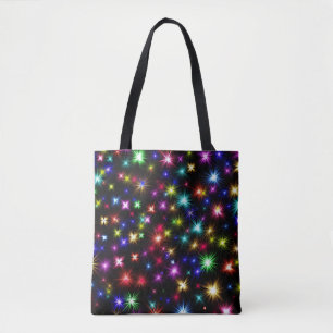 Bolso De Tela Patrón de fuegos artificiales coloridos
