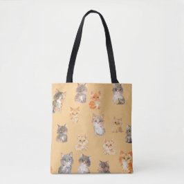 Bolso De Tela Patrón de gato