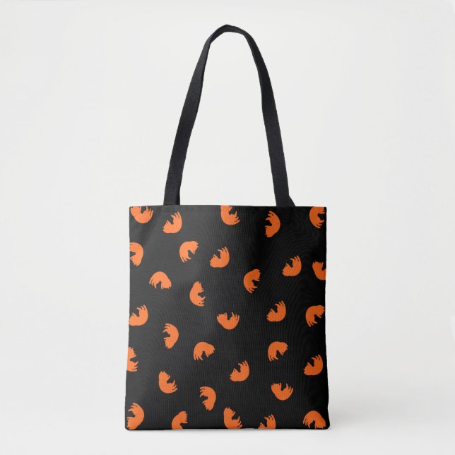 Bolso De Tela Patrón de gato naranja (Anverso)