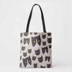 Bolso De Tela Patrón de gato sin soldadura/
