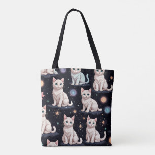 Bolso De Tela Patrón de gatos de corte