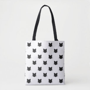 Bolso De Tela Patrón de gatos negros
