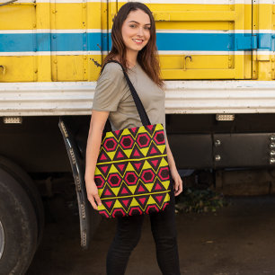 Bolso De Tela Patrón de geo sagrado