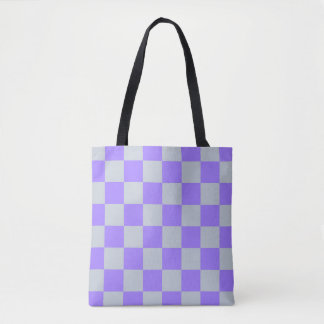 Bolso De Tela Patrón de Gingham de Purple Checkered