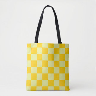 Bolso De Tela Patrón de Gingham de Yellow Checkered