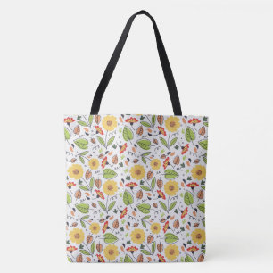Bolso De Tela Patrón de girasol