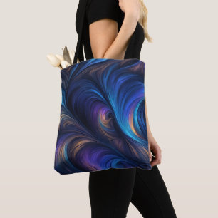Bolso De Tela Patrón De Giro Azul Colorido