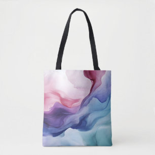 Bolso De Tela Patrón de giro de humo del arcoiris