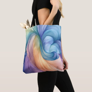 Bolso De Tela Patrón de giro de humo del arcoiris