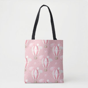 Bolso De Tela Patrón de globos rosados