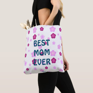 Bolso De Tela Patrón de gradiente floral de flor rosada