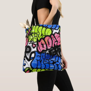 Bolso De Tela Patrón de graffiti