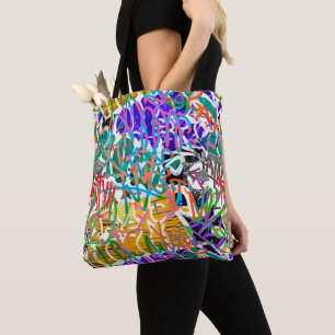Bolso De Tela Patrón de graffiti