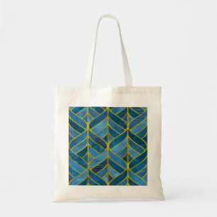 Bolso De Tela Patrón de grifo azul dorado