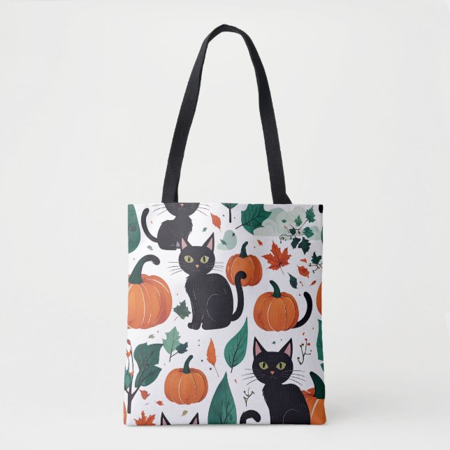 Bolso De Tela Patrón de Halloween (Anverso)