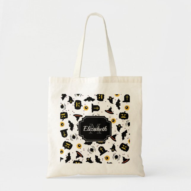 Bolso De Tela Patrón de Halloween (Frente)