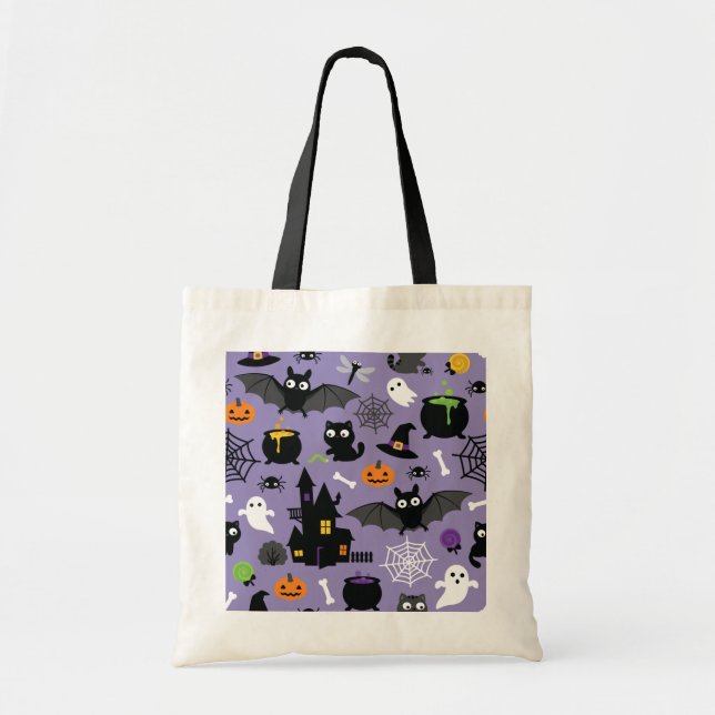Bolso De Tela Patrón de Halloween (Frente)