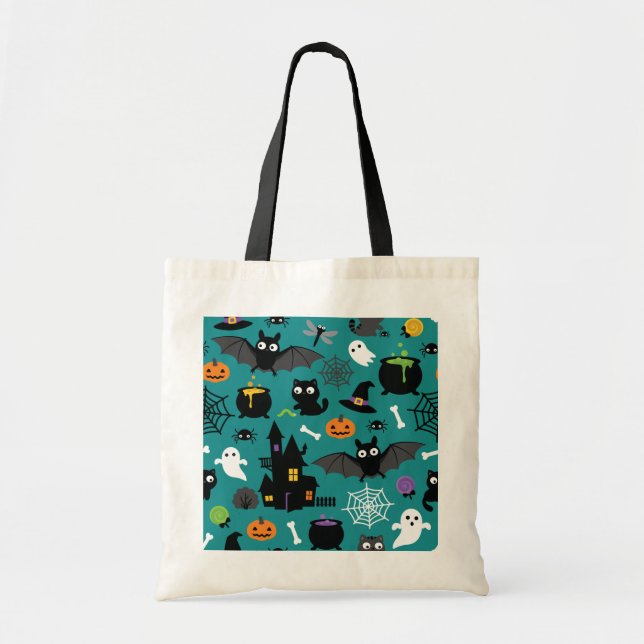 Bolso De Tela Patrón de Halloween (Frente)