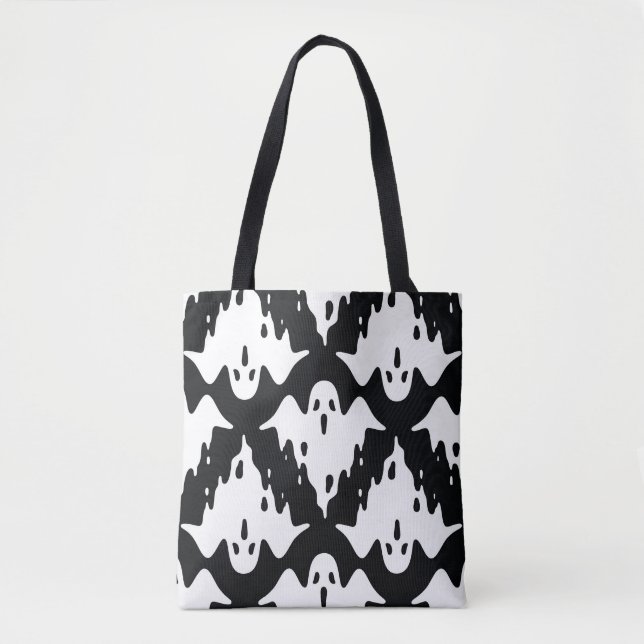 Bolso De Tela Patrón de Halloween Ghost Spooky Seamless (Anverso)