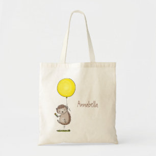 Bolso De Tela Patrón de hedgehog y personalizado de globos