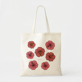 Bolso De Tela Patrón de hibiscos tropicales personalizado
