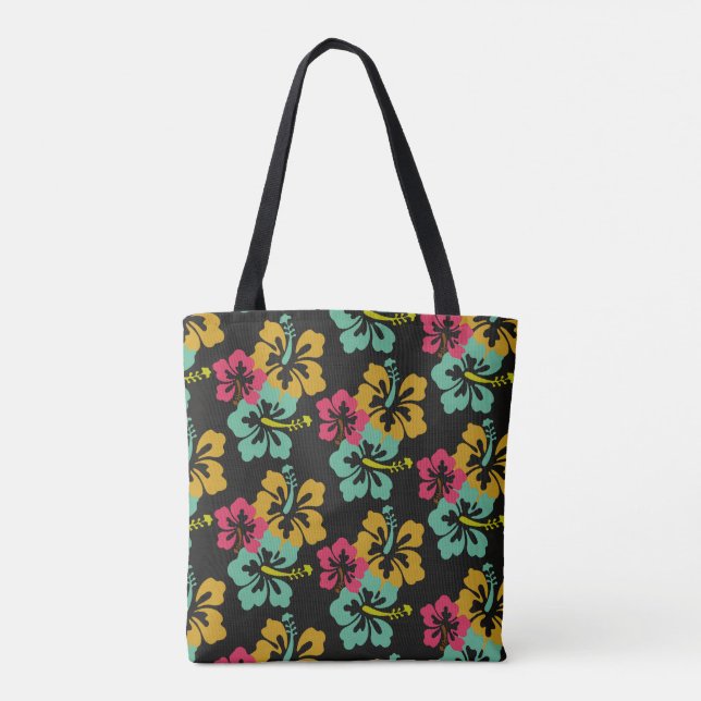 Bolso De Tela Patrón de Hibiscus (Reverso)