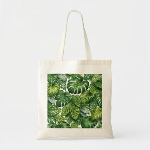 Bolso De Tela Patrón de hoja de Monstera tropical
