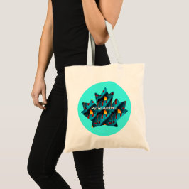 Bolso De Tela Patrón de hoja de palma verde