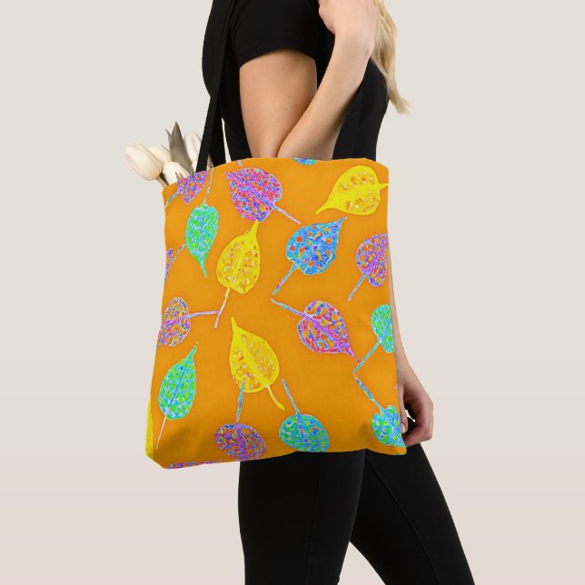 Bolso De Tela Patrón de hoja retro (Detalle)