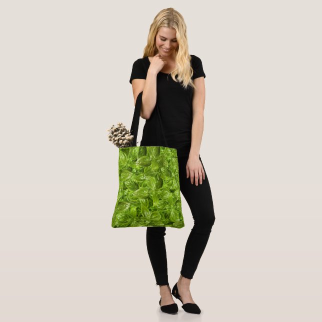 Bolso De Tela Patrón de hojas de cuenca (Puesto)