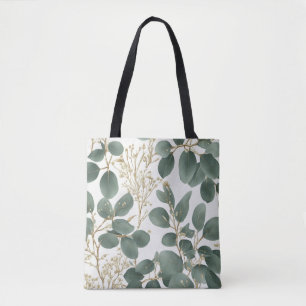Bolso De Tela Patrón de hojas de eucalipto