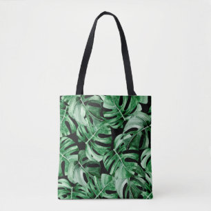 Bolso De Tela Patrón de hojas de monstera