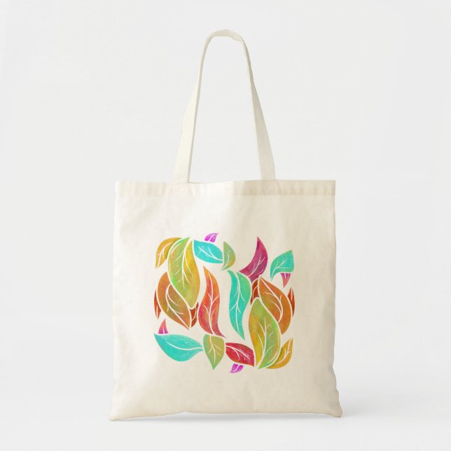 Bolso De Tela Patrón de hojas de otoño (Frente)