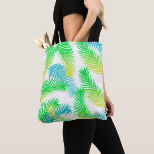 Bolso De Tela Patrón de hojas de palma