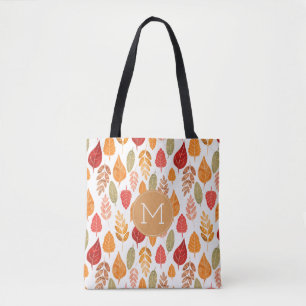 Bolso De Tela Patrón de hojas otoñales pintadas