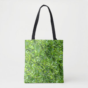 Bolso De Tela Patrón de hojas verdes frondosas - Naturaleza Botá