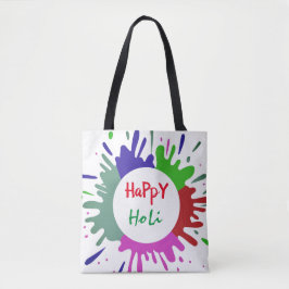 Bolso De Tela Patrón de Holi colorido