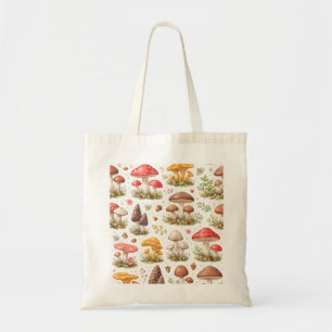 Bolso De Tela Patrón de hongos caprichoso