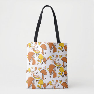 Bolso De Tela Patrón de hongos nostálgicos
