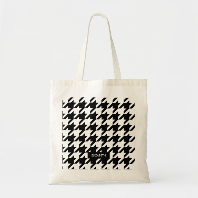 Bolso De Tela Patrón de Houndstap (Frente)