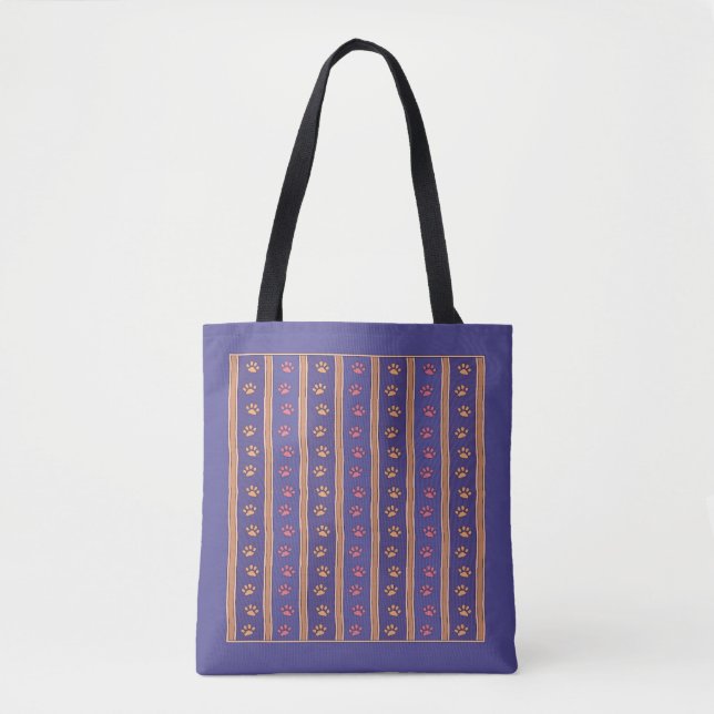 Bolso De Tela Patrón de huella (Anverso)